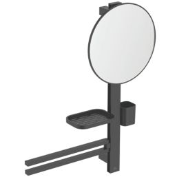 Ideal Standard Alu+ Mirror with Beauty Bar Silk Black 580mm x 146mm x 717mm