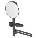 Ideal Standard Alu+ Mirror with Beauty Bar Silk Black 580mm x 146mm x 717mm