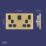 LAP  13A 2-Gang SP Switched Socket + 3A 45W 2-Outlet Type A & C USB Charger Satin Brass with Black Inserts