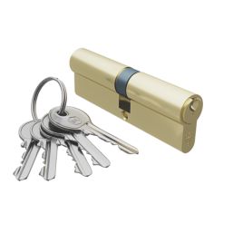 Smith & Locke  6-Pin Double Cylinder Lock 35-45 (80mm) Polished Brass
