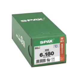 Spax  TX Countersunk Self Drilling Wood Screws 6mm x 180mm 100 Pack