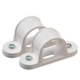 Deta TTE uPVC Spacer Bar Saddles 25mm White 2 Pack