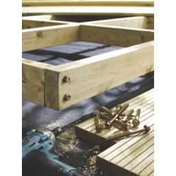 TurboCoach  Hex Flange  Coach Screws M10 x 100mm 50 Pack