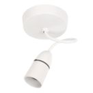 Essentials  6" Pendant Set Light Fitting B22 White 3 1/2"