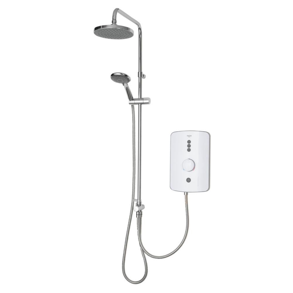 Triton Amala DuElec White 9.5kW Electric Shower with Diverter Screwfix