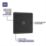 British General Nexus Metal 1-Gang Coaxial TV / FM Socket Matt Black with Colour-Matched Inserts
