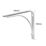Essentials Arc  Shelf Brackets Silver 230mm x 180mm 4 Pack