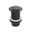 ETAL Unslotted Push Button Basin Waste Matt Black 60mm