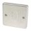 Hager Sollysta WRSU83BSW  13A Unswitched Fused Spur  Brushed Steel with White Inserts