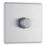 LAP  1-Gang 2-Way LED Dimmer Switch  Brushed Steel with Colour-Matched Inserts