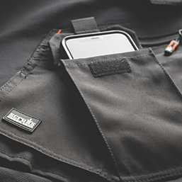 Scruffs Pro Flex Plus Work Trousers Black 30" W 30" L