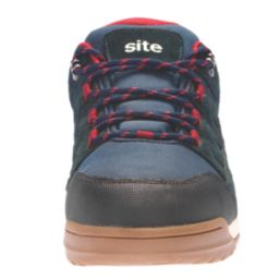 Site Scoria Size 8  Navy Blue/Red   Steel Toe Cap Safety Trainers