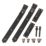 GateMate Black Cranked Band & Hook on Plate 164mm x 18" x 450mm 2 Pack