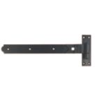 GateMate Black Cranked Band & Hook on Plate 164mm x 18" x 450mm 2 Pack