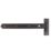 GateMate Black Cranked Band & Hook on Plate 164mm x 18" x 450mm 2 Pack