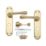 Serozzetta Ibra Lever on Backplate WC Door Handle Pair Polished Brass