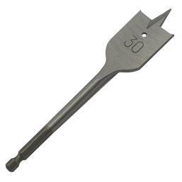 Hex Shank Flat Wood Drill Bit 30mm x 152mm Screwfix