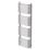 Flomasta U-Shape 1580mm x 500mm 2467BTU Chrome Vertical Designer Radiator