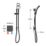 Mira Evoco Rear-Fed Concealed Matt Black Thermostatic Built-In Mixer Shower & Bath Fill