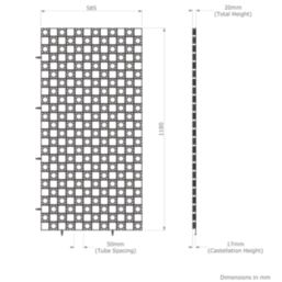 JG Underfloor Lowfit Castellated Panels 1050mm x 650mm x 20mm 14 Pack