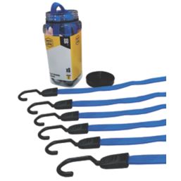 Smith & Locke Flat Bungee Cords 600mm x 18mm 6 Pack