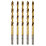 Erbauer  Round Shank Metal Drill Bits 3.5mm x 70mm 5 Pack