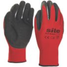 Site  Superlight Latex Gripper Gloves Red/Black Large