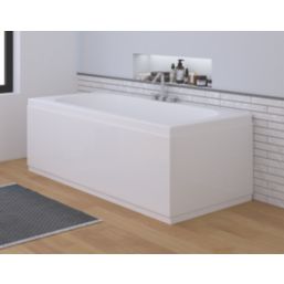 Highlife Bathrooms Halite Adjustable End Bath Panel 900mm Gloss White 2 Pieces
