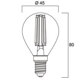 Sylvania ToLEDo E14 Mini Globe LED Light Bulb  806lm 6.5W