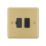LAP  13A Switched Fused Spur  Satin Brass with Black Inserts