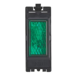 Contactum  Green Neon Power Indicator with Black Inserts 230V
