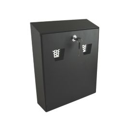 Smith & Locke Lockable Wall Mounted Cigarette Bin Black