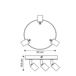 Essentials Sasha Round 3-Light Spotlight Chrome