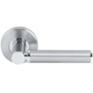 Smith & Locke Lyme Fire Rated Lever on Rose Door Handles Pair Polished / Satin Nickel