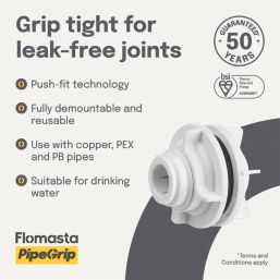 Flomasta  Plastic Push-Fit Tank Coupler 22mm