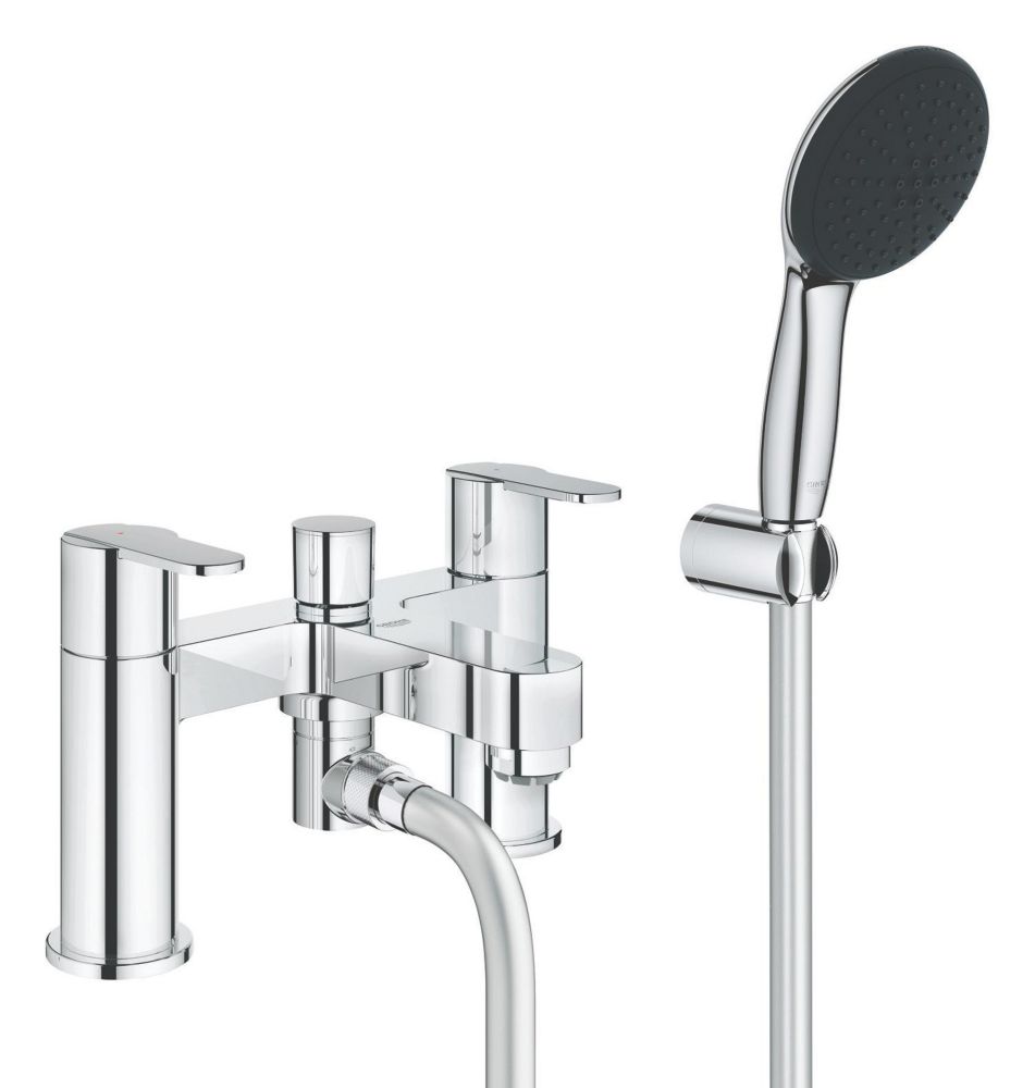 Grohe Get Chrome 142mm Deck Mounted Dual Control Manual Shower Mixer ...