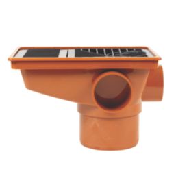 FloPlast Push-Fit Rectangular Grid Rec Hopper 110mm