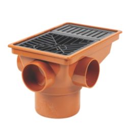 FloPlast Push-Fit Rectangular Grid Rec Hopper 110mm