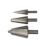 Erbauer Straight Shank Metal Cone Drill Bits 3 Piece Set