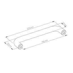 Essentials Gen D Handles Brushed Nickel 106mm 2 Pieces