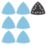 Trend Pro Mesh AB/OSC/M7/P 80, 120, 180 Grit Mesh Multi-Material Delta Sanding Pads with Pad Saver  x  7 Pack