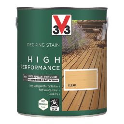 V33 High Performance 2.5Ltr Clear Anti Slip Decking Stain