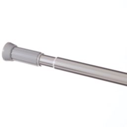 Straight Extendable Shower Curtain Rail Aluminium Chrome 700-1200mm