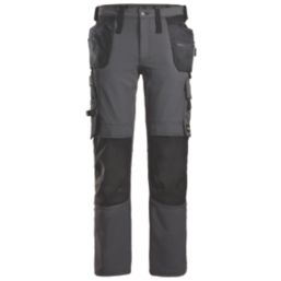 Snickers 6271 Full Stretch Work Trousers Steel Grey/Black 38" W 32" L