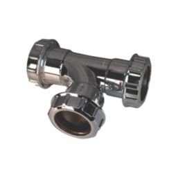 FloPlast CW23 Compression Uni Waste Tee Chrome 40mm