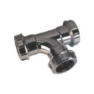 FloPlast CW23 Compression Uni Waste Tee Chrome 40mm