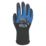 Wonder Grip WG-422 Bee-Smart General Handling Gloves Black/Blue Large