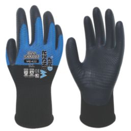 Wonder Grip WG-422 Bee-Smart General Handling Gloves Black/Blue Large
