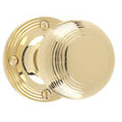 Carlisle Brass Rimmed Mortice Knobs Pair Polished Brass 52mm