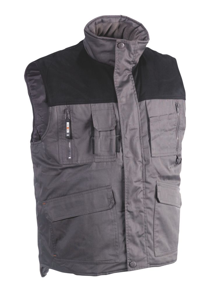 Herock Donar Bodywarmer Grey/Black X Large 54 Chest - Screwfix